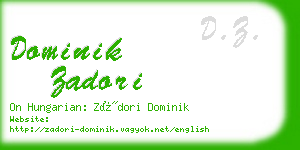 dominik zadori business card